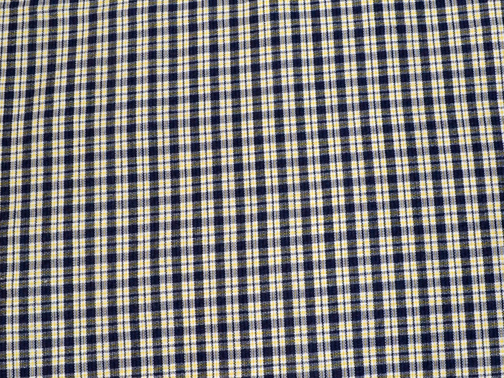 White and Grey Cotton Checks Fabric