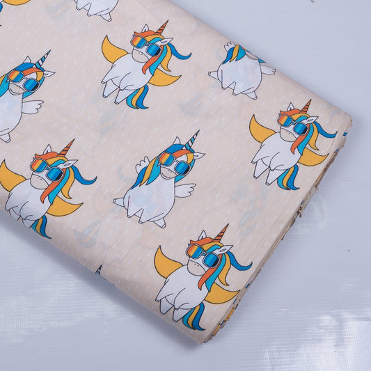 Multi Color Unicorn Cotton Print
