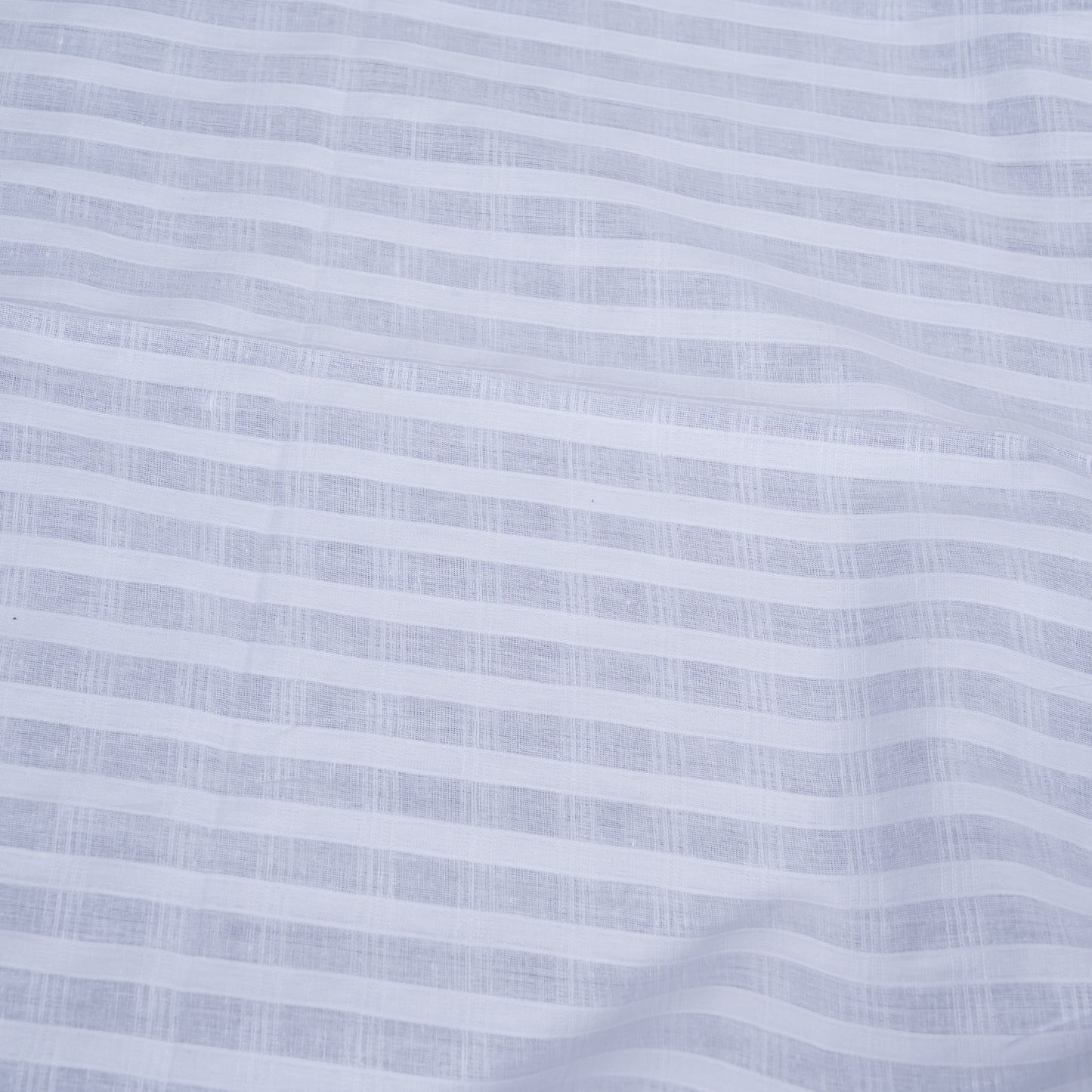 White Self Leeno Cotton Check Dyeable Fabric