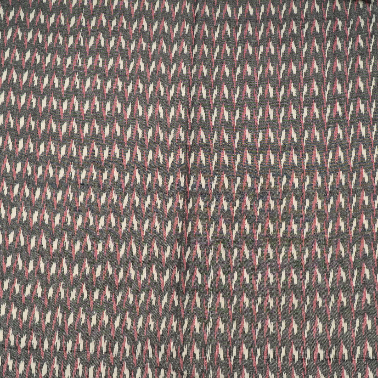 Pink, Grey & White Thick Cotton Handloom Ikat (Sku: IK-297)