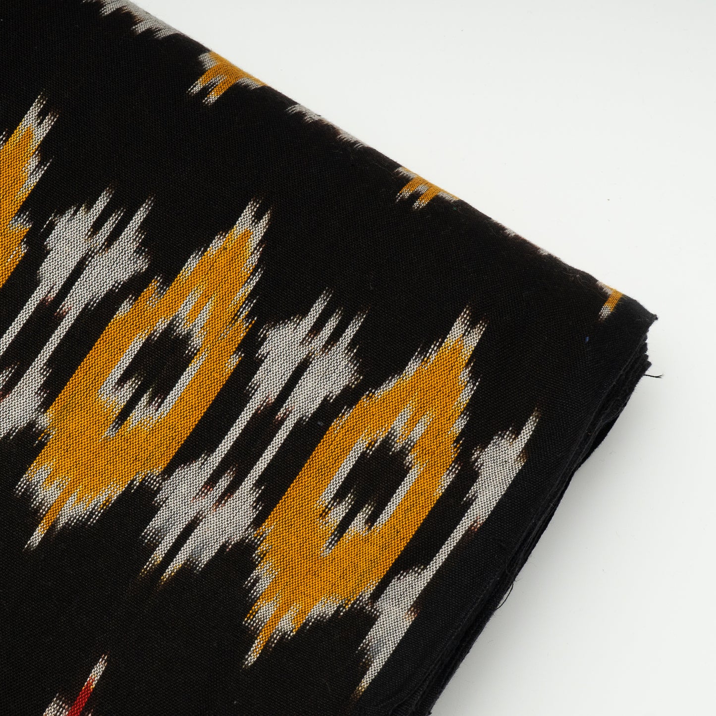 Red & Yellow Thick Cotton Handloom Ikat (Sku: IK-301)