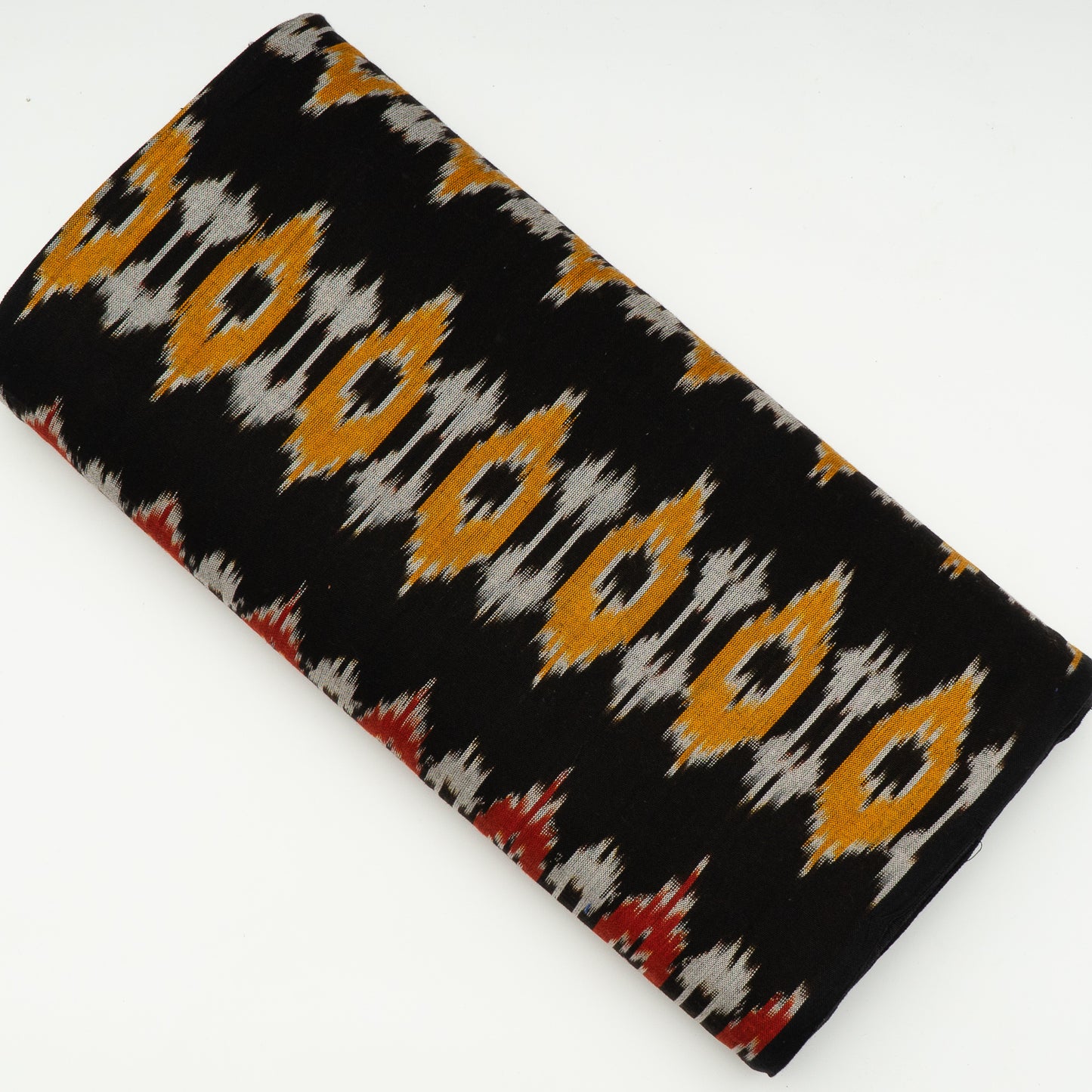 Red & Yellow Thick Cotton Handloom Ikat (Sku: IK-301)