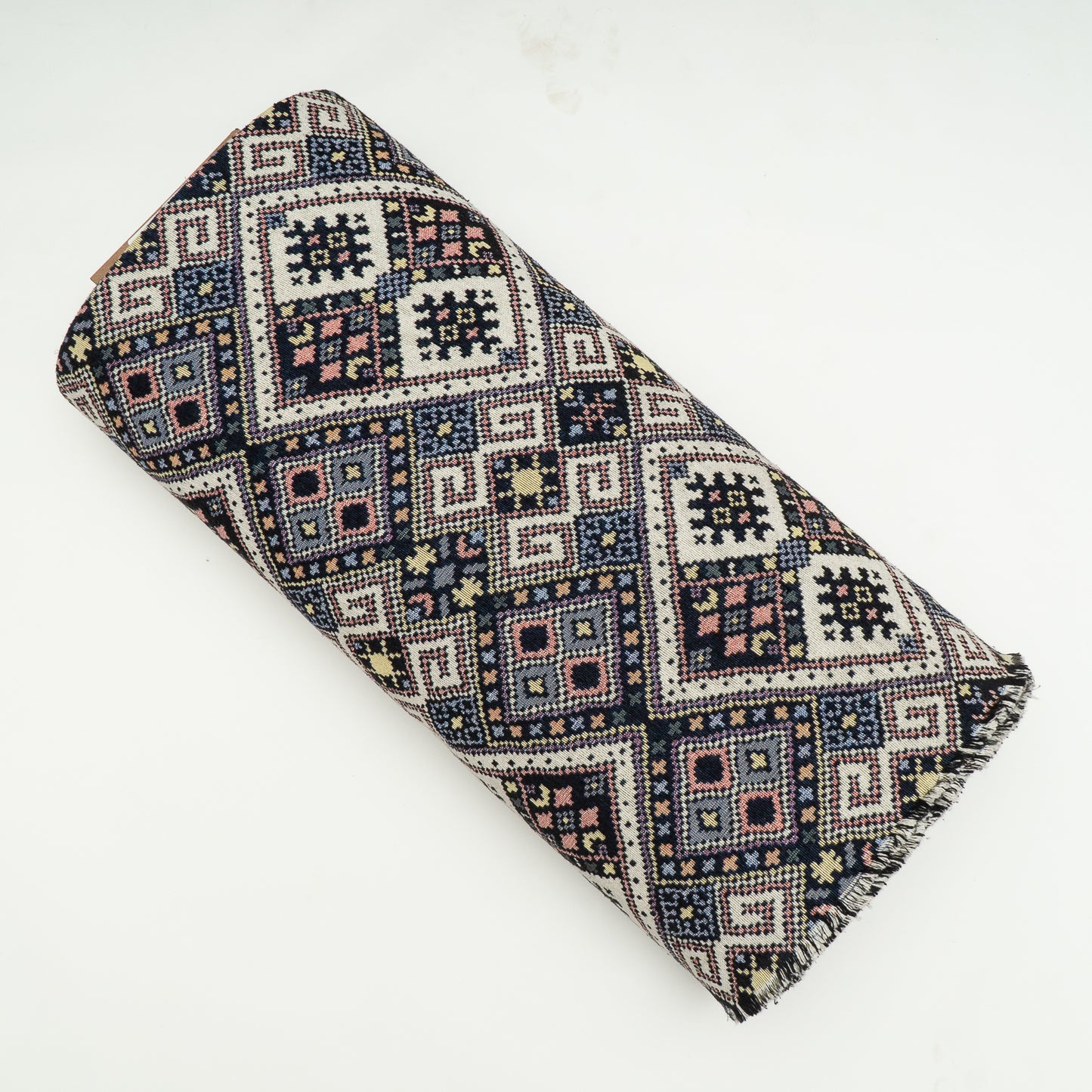 Multicolor Cotton Blend Jacquard Fabric | SKU: JDD-376