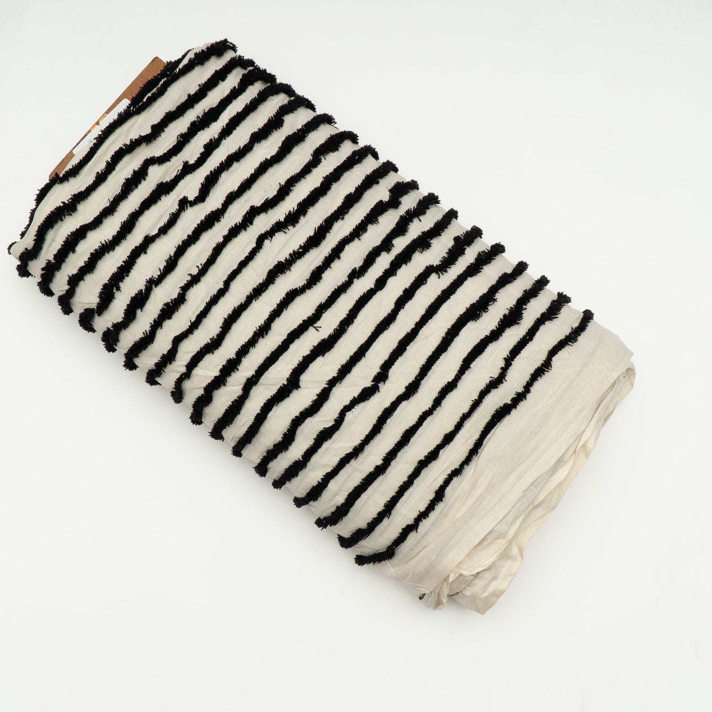 Black Tufting Stripe on Cotton Cambric Base | SKU: J-340