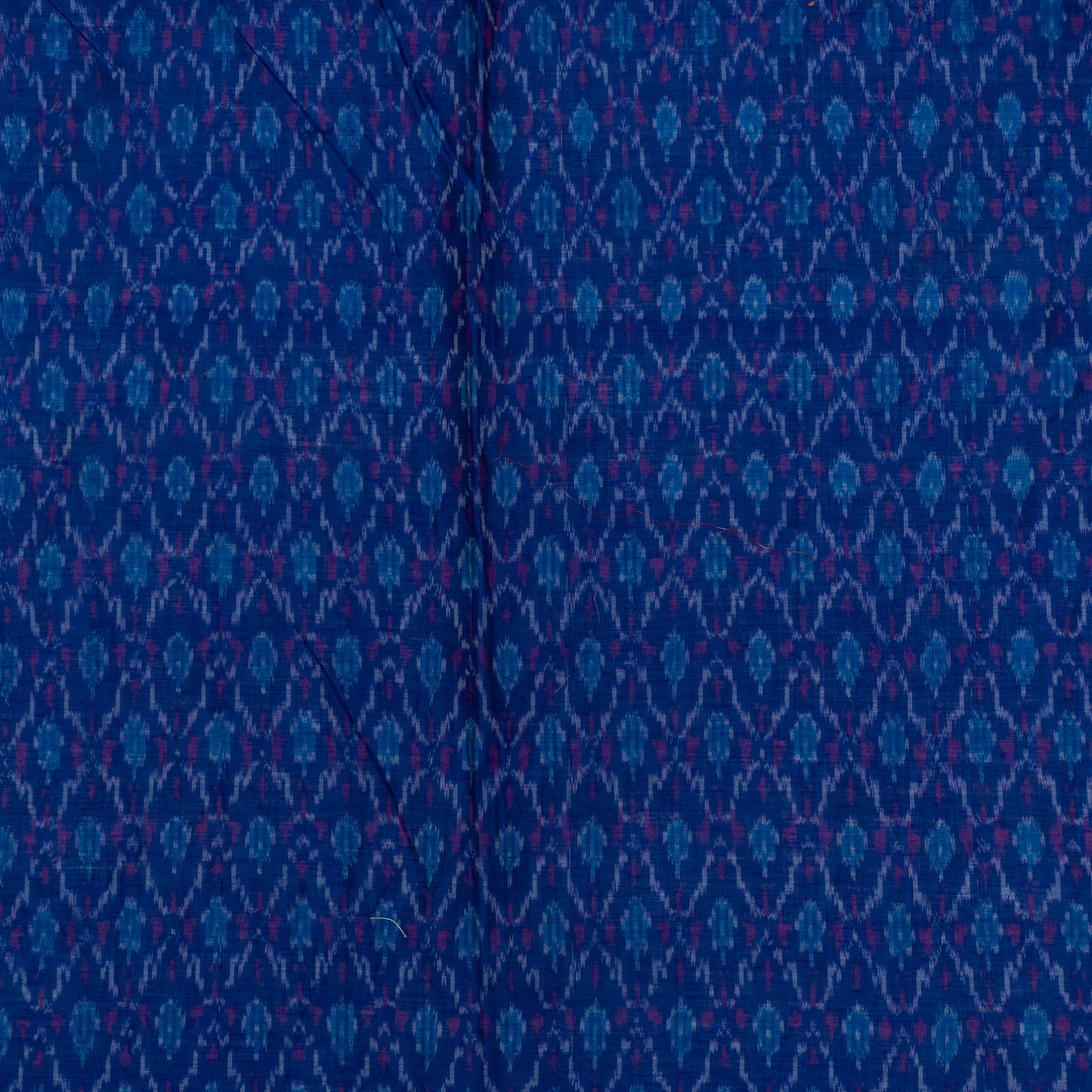 Blue Cotton Silk Blend Fine Quality Handloom Ikat (Sku: IK-165)