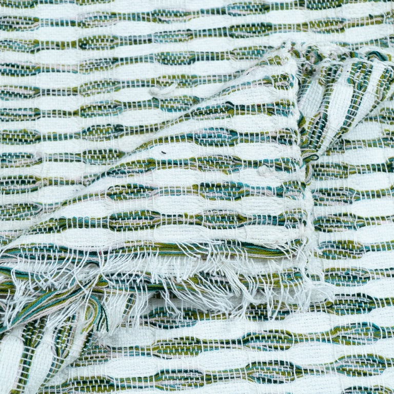Green & White Cotton Jacquard (Sku: J-509)