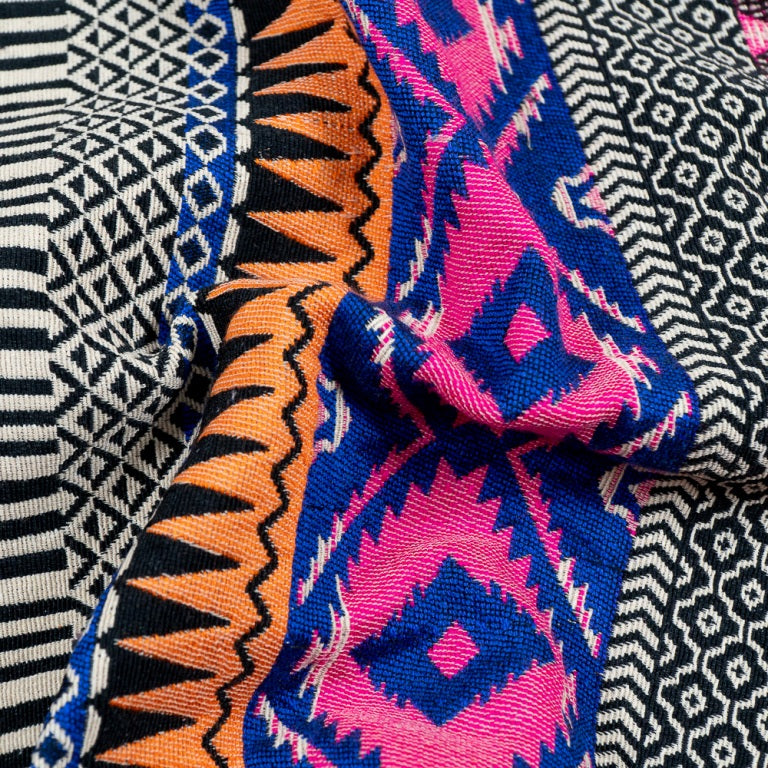 Multi Cotton Jacquard Fabric (Sku: JDD-82)