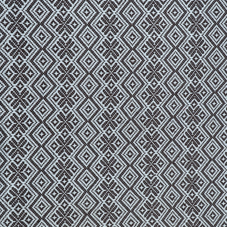 Brown & White Diamond Cotton Jacquard Fabric (Sku: JDD-246)