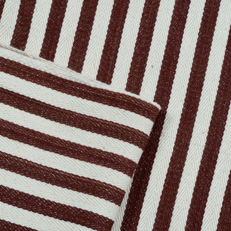 Maroon & White Cotton Stripe Jacquard (Sku: J-512)