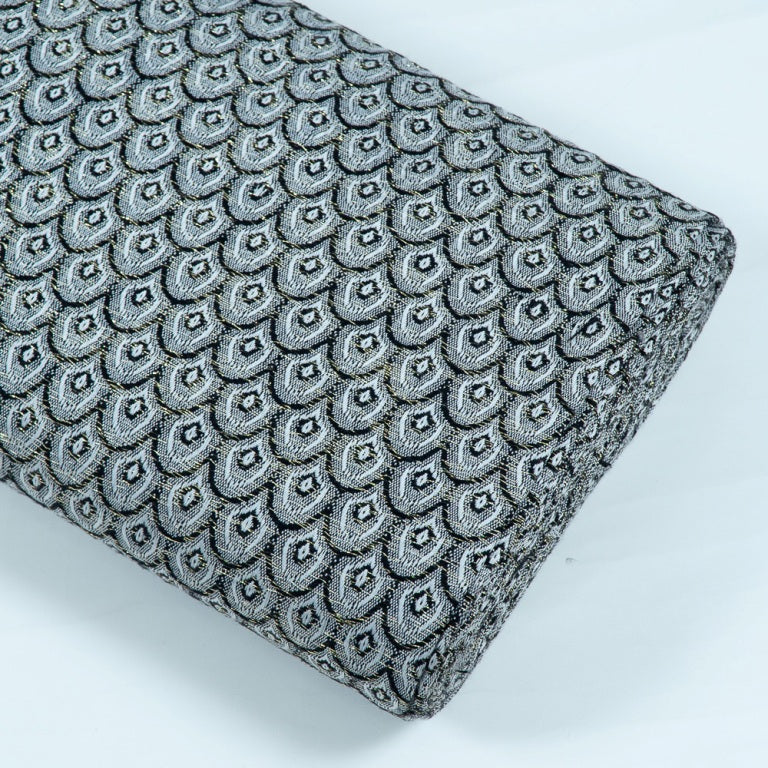 Black & White Cotton Lurex Jacquard (Sku:J-412)