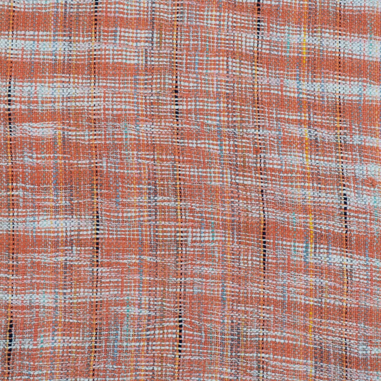 Orange Tweed Cotton Blend Jacquard (Sku: J-214)