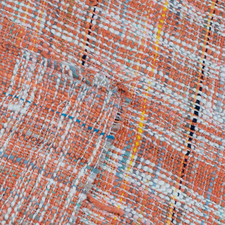 Orange Tweed Cotton Blend Jacquard (Sku: J-214)