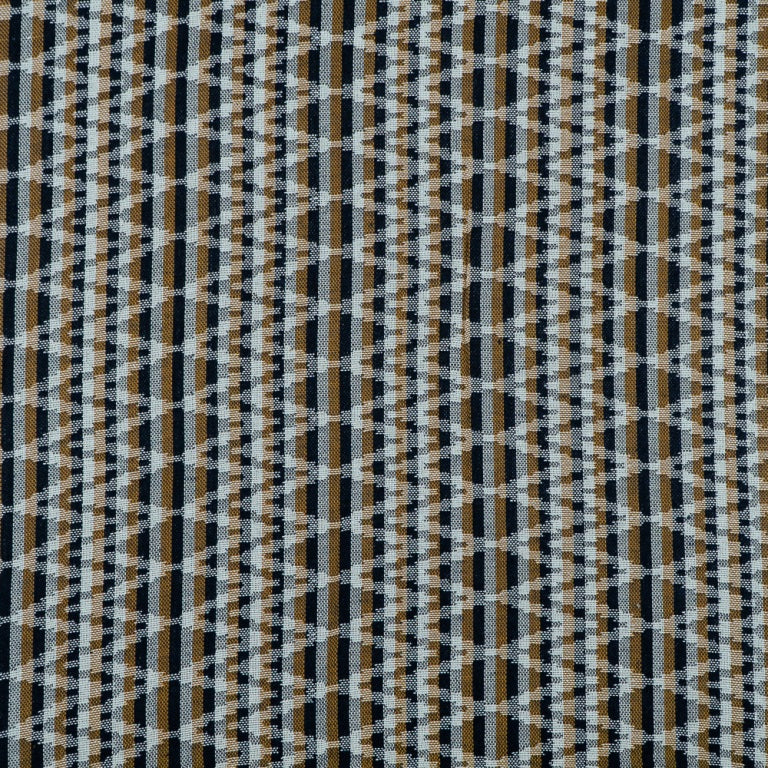 Black, White & Yellow Cotton Blend Jacquard | SKU: J-388