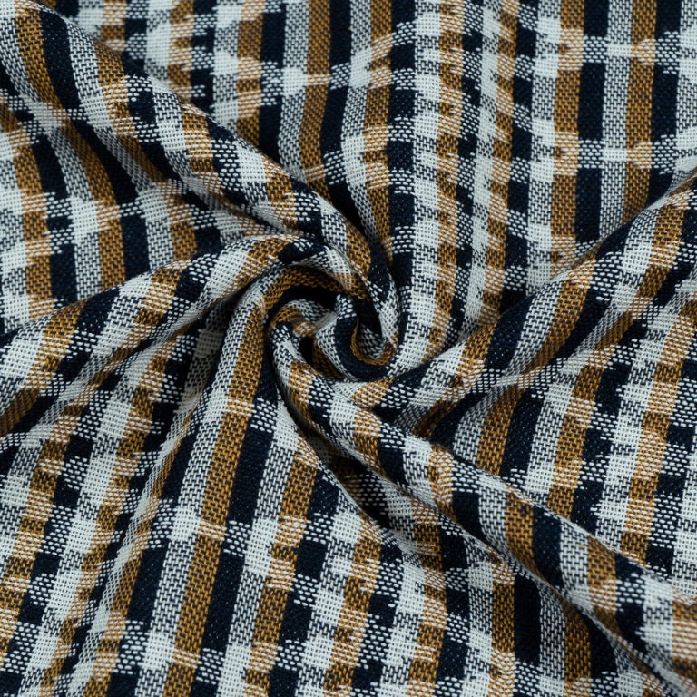 Brown Cotton Blend Jacquard (Sku: J-388)