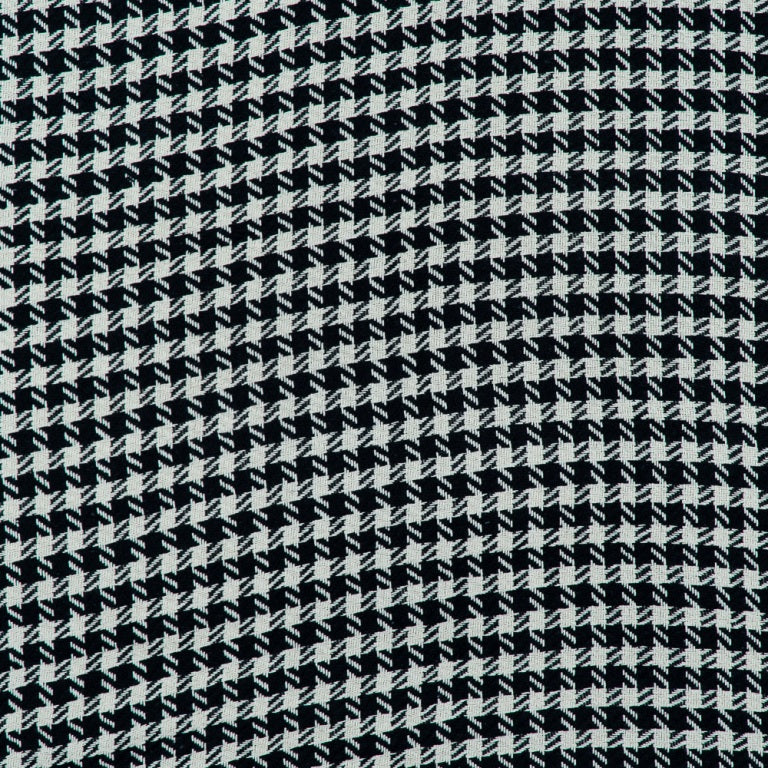 Black & White Cotton Houndstooth Jacquard (Sku: J-414)