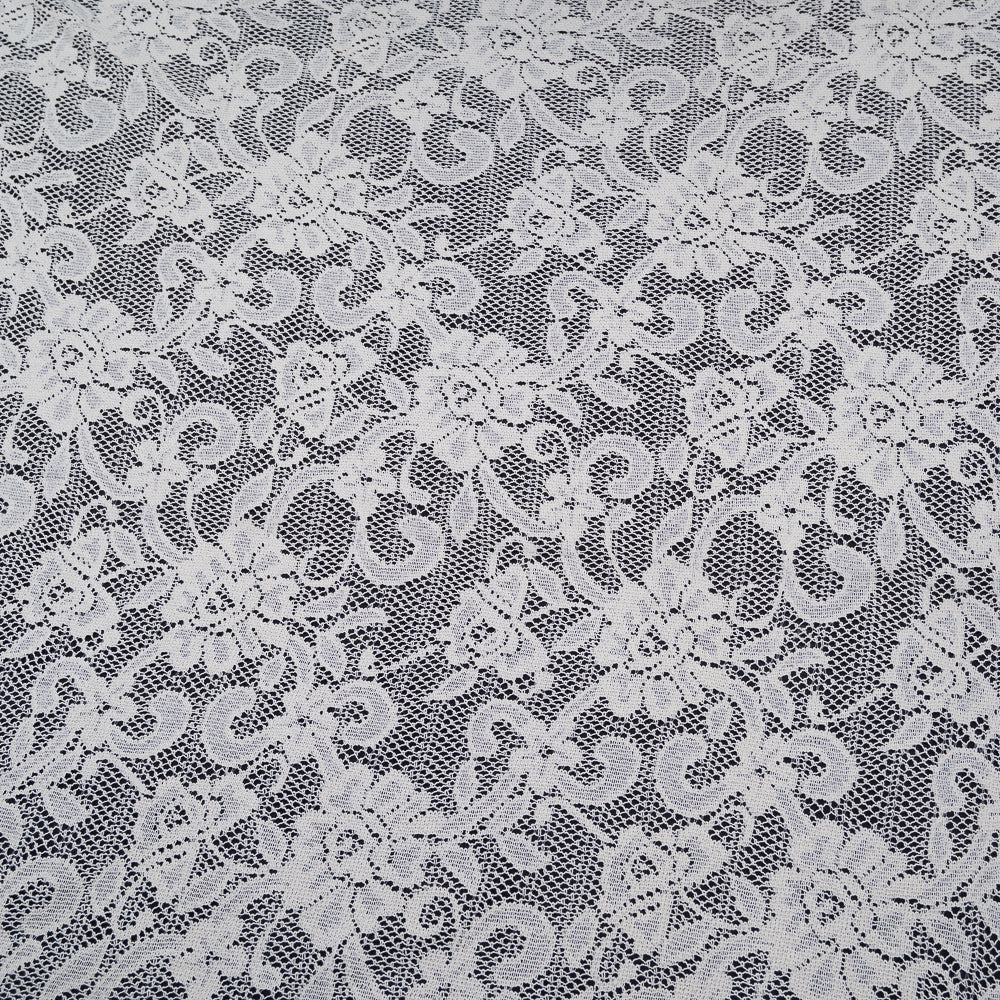 Floral Design Dyeable Cotton Net (SKU: N-154)
