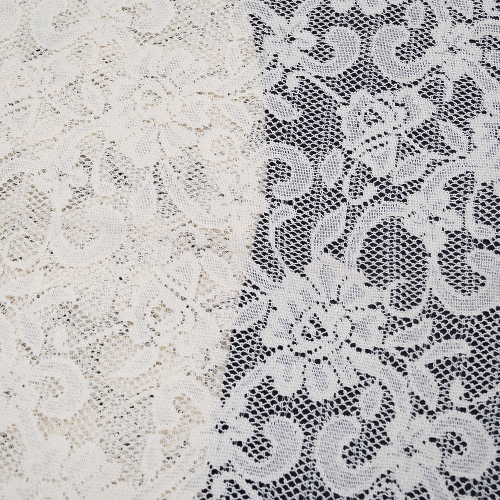 Floral Design Dyeable Cotton Net (SKU: N-154)