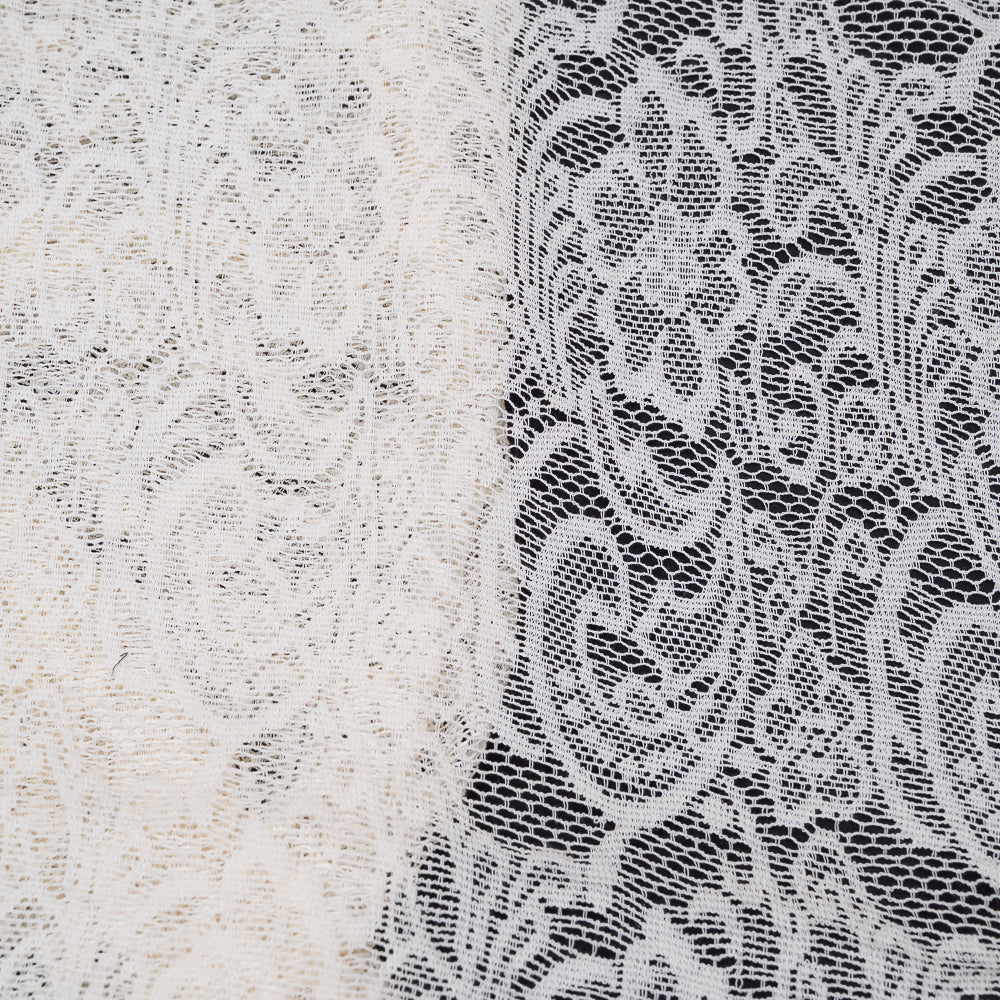 Floral Design Dyeable Cotton Net (SKU: N-111)