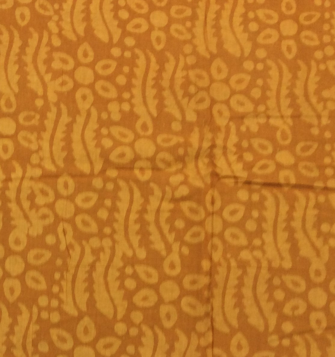 Yellow Cotton Hand Block Print Fabric (SKU: B-102)
