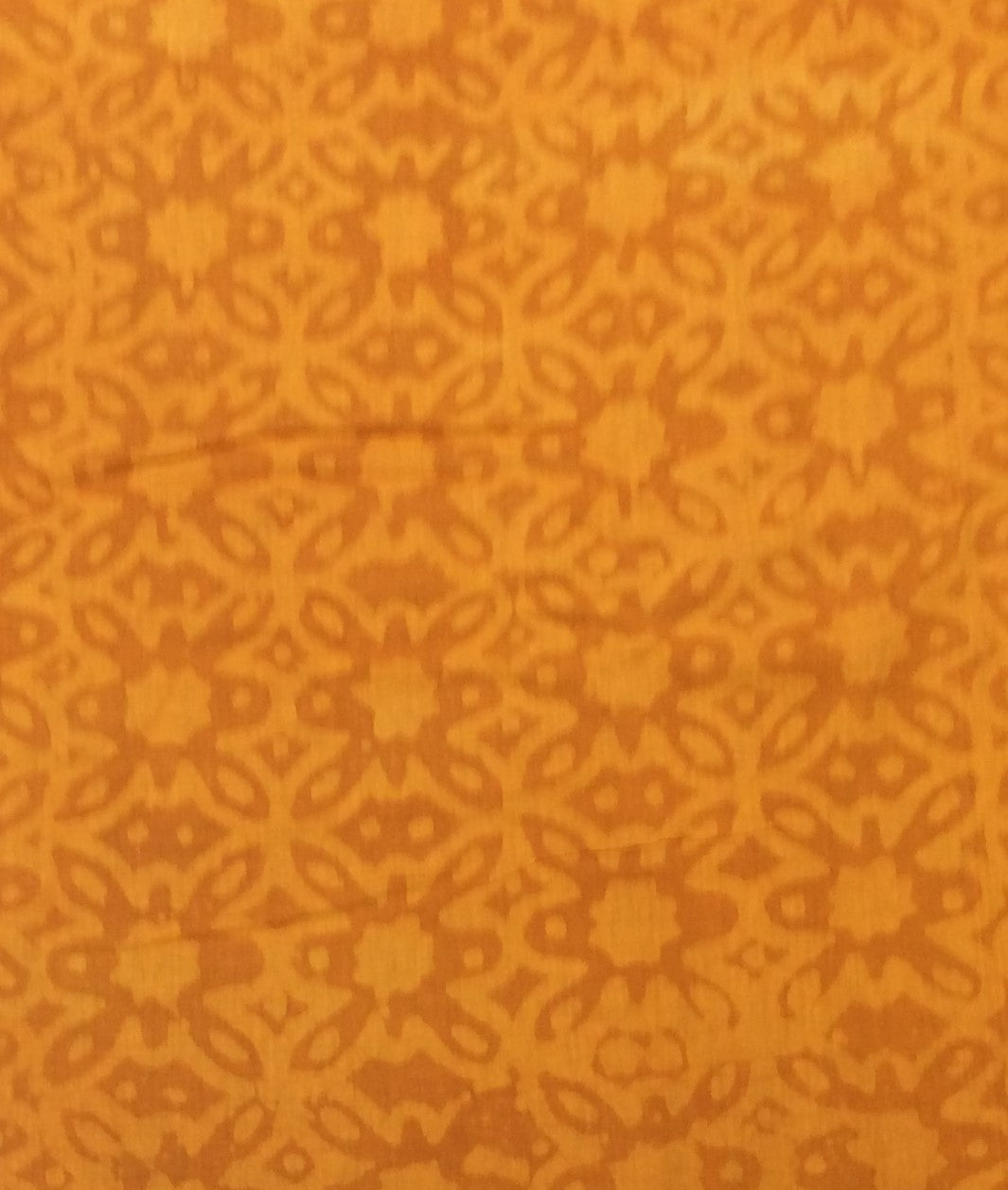 Yellow color Hand Block Cotton Fabric (SKU: B-107)