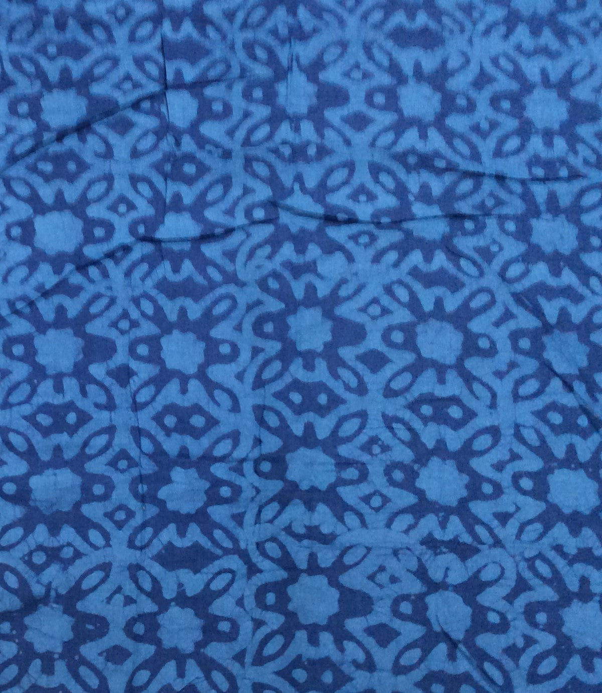 Blue color Hand Block Print Cotton Fabric (SKU: B-111)