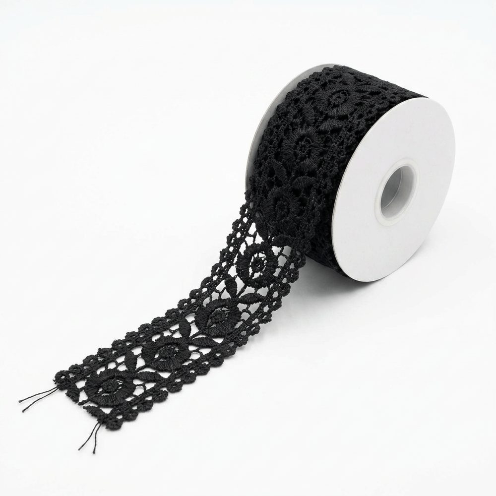 Black Polyester Lace Set of 5 Meter | B-22