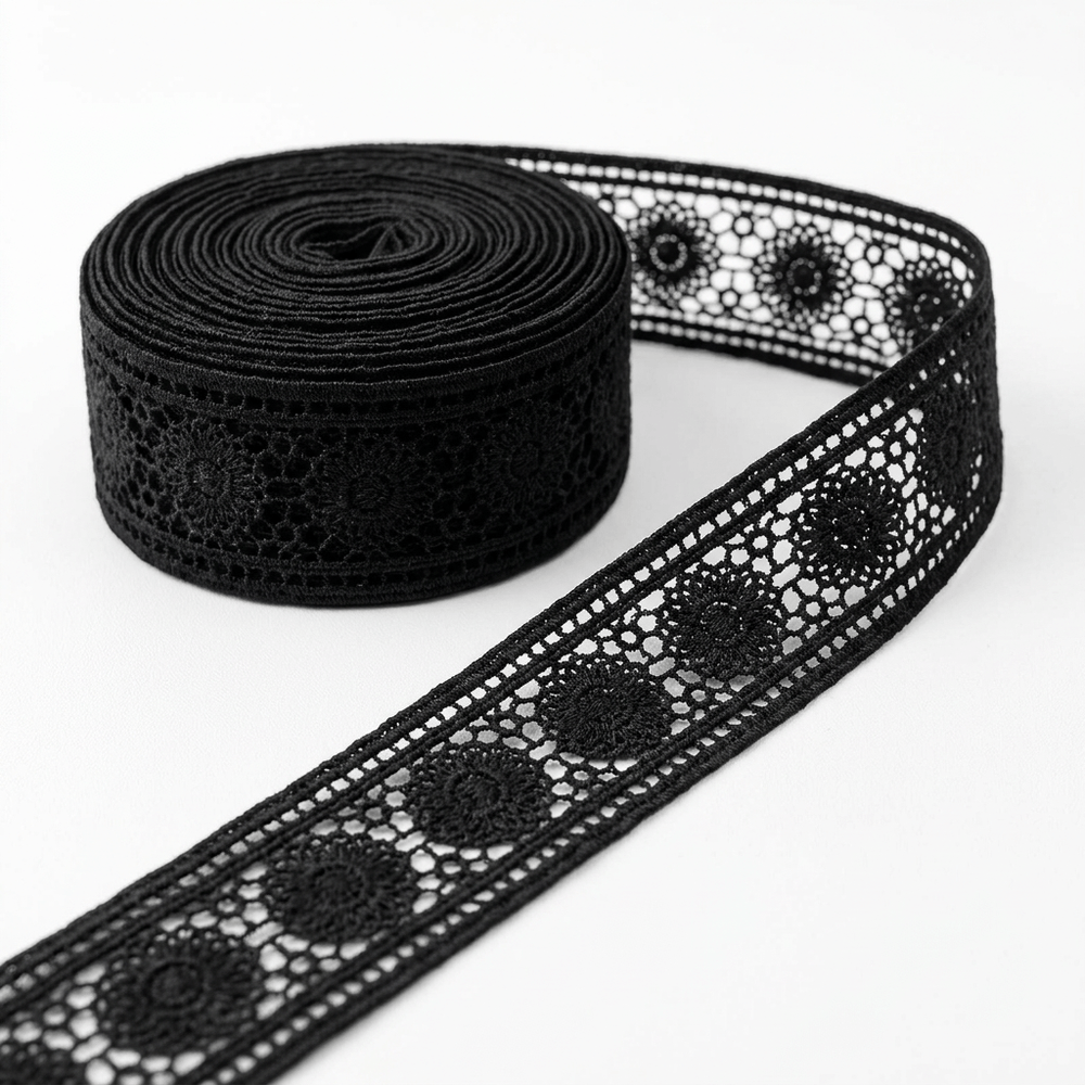 Black Polyester Lace Set of 5 Meter | B-30