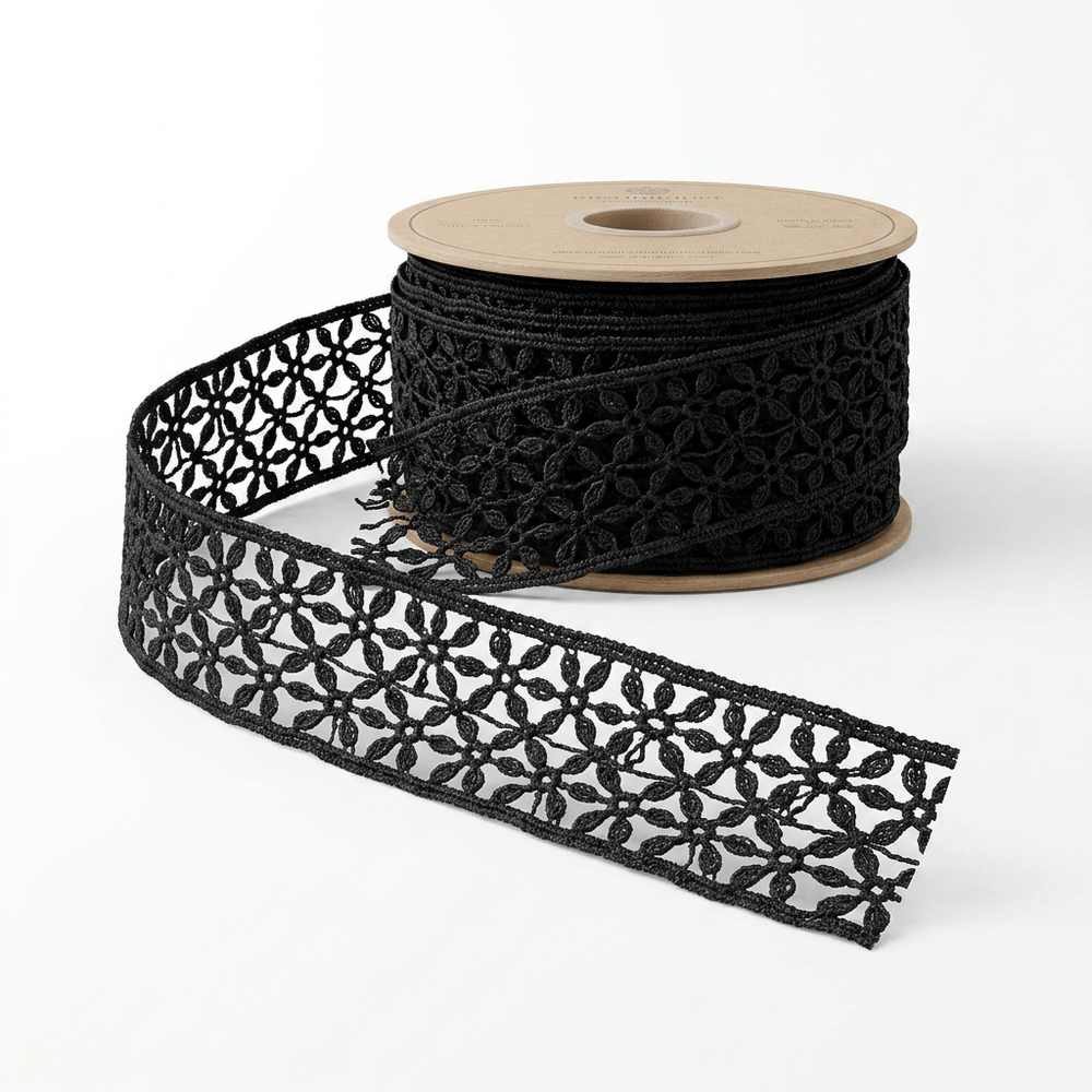 Black Polyester Lace Set of 5 Meter | B-34