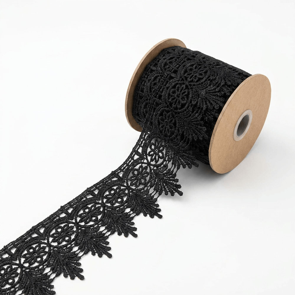 Black Polyester Lace Set of 5 Meter | B-38