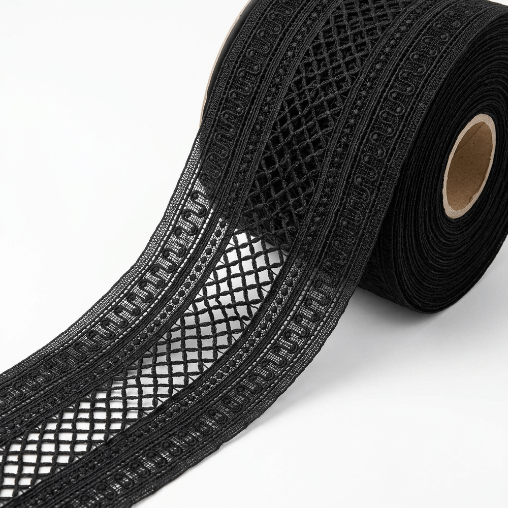 Black Polyester Lace Set of 5 Meter | B-44