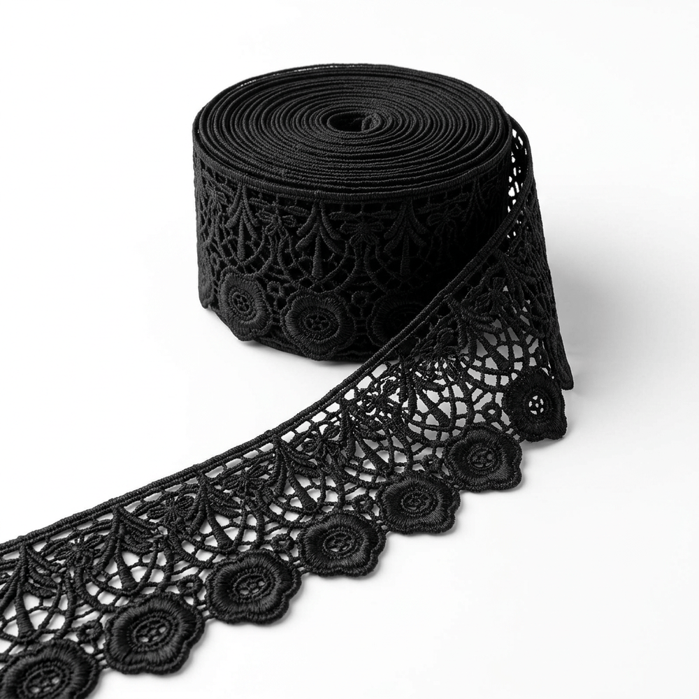 Black Polyester Lace Set of 5 Meter | B-52