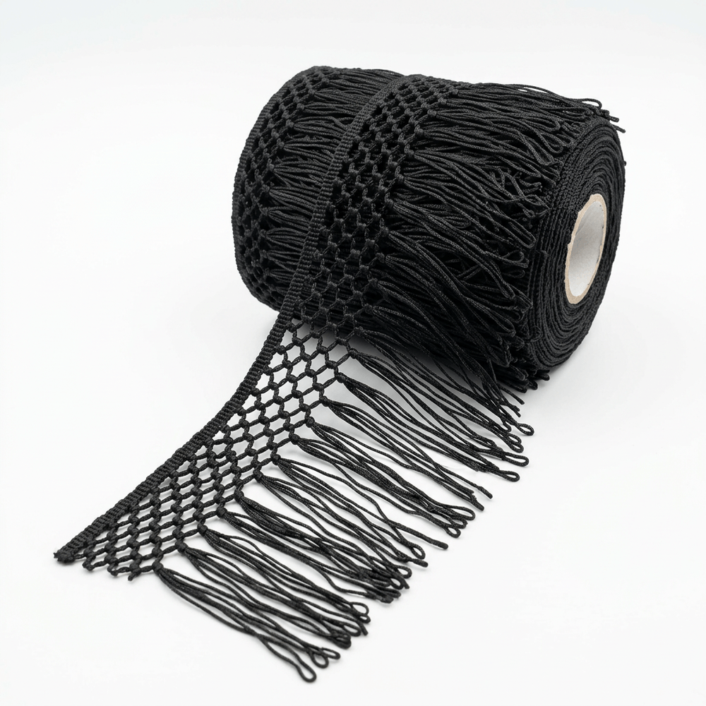 Black Nylon Fringe Lace Set of 5 Meter | B-60