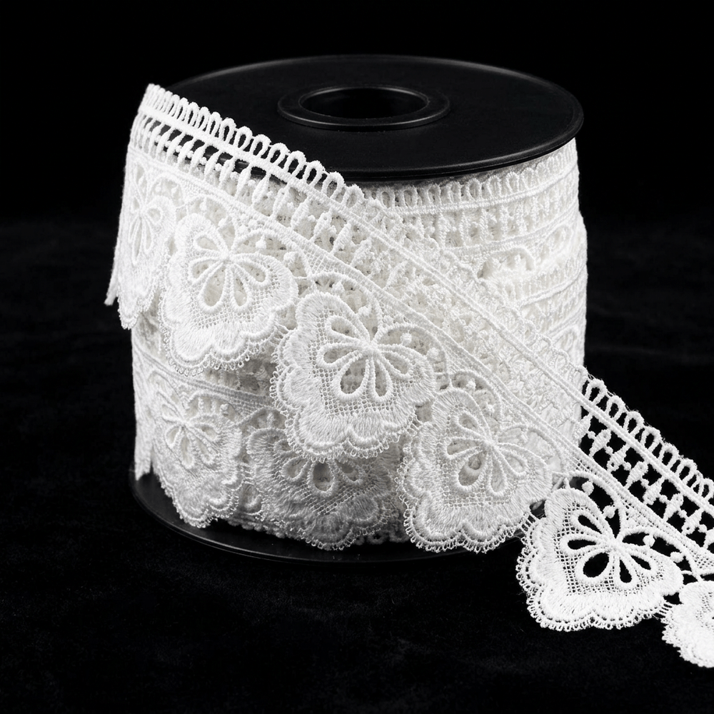 White Dyeable GPO Lace Set of 5 Meter
