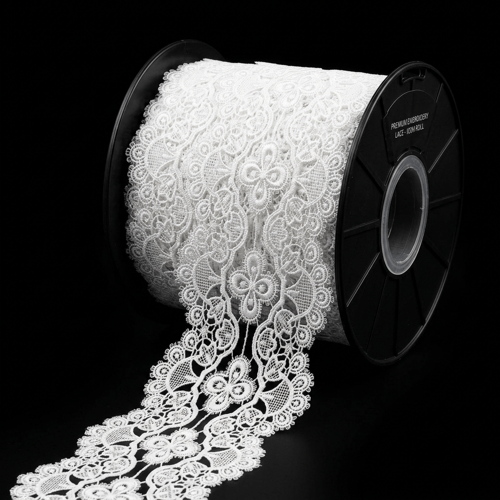 White Dyeable GPO Lace Set of 5 Meter