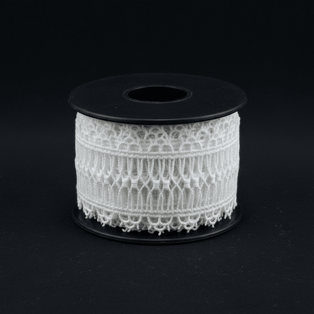 White Cotton Dyeable Chemical Lace (Width : 2 Inch & Sku: Ch-45)