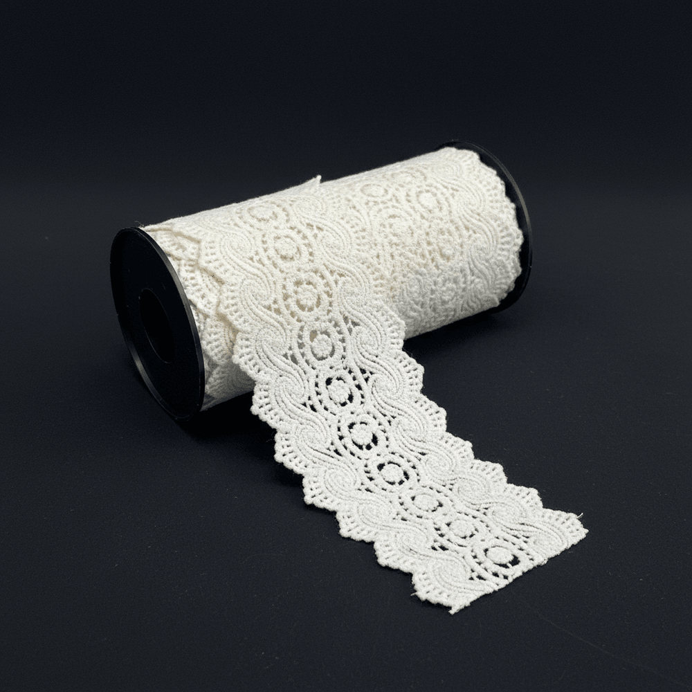 White Cotton Dyeable Chemical Lace (Width : 3 Inch 7 Sku: Ch-46)