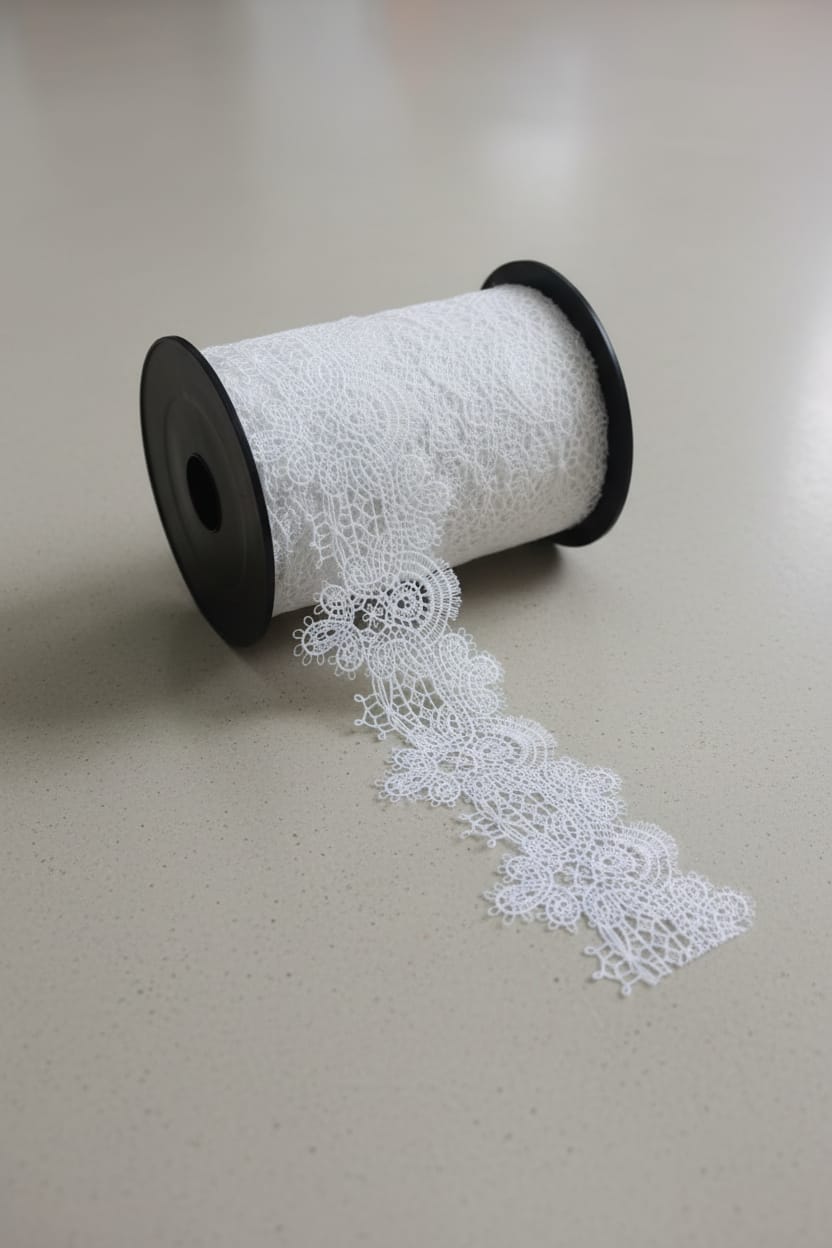 White Cotton Dyeable Chemical lace (Width: 2 inch & Sku: Ch-5)