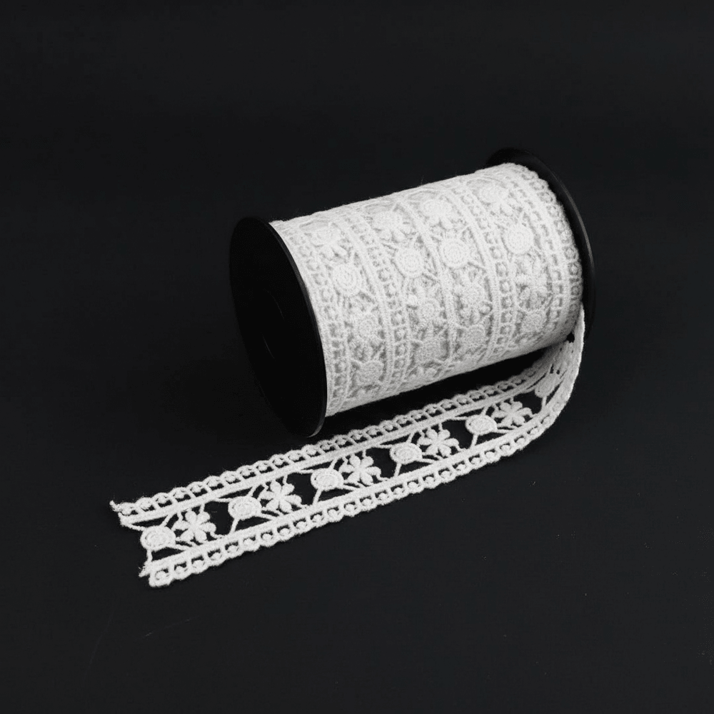 White Cotton Dyeable Chemical Lace (Width : 1 Inch & Sku: Ch-81)