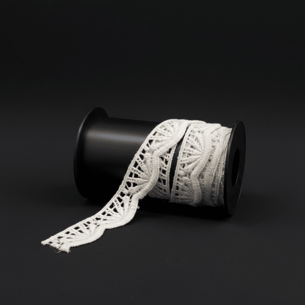 White Cotton Dyeable Chemical Lace (Width : 1 cm & Sku: Ch-86)