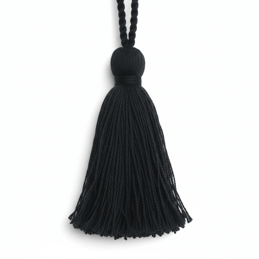 Silk Black Tassel Pack of 3 ( Lenght : 4 Inch )