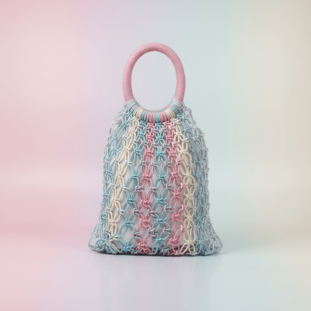 Multicolor Hand Crochet Hand Bag