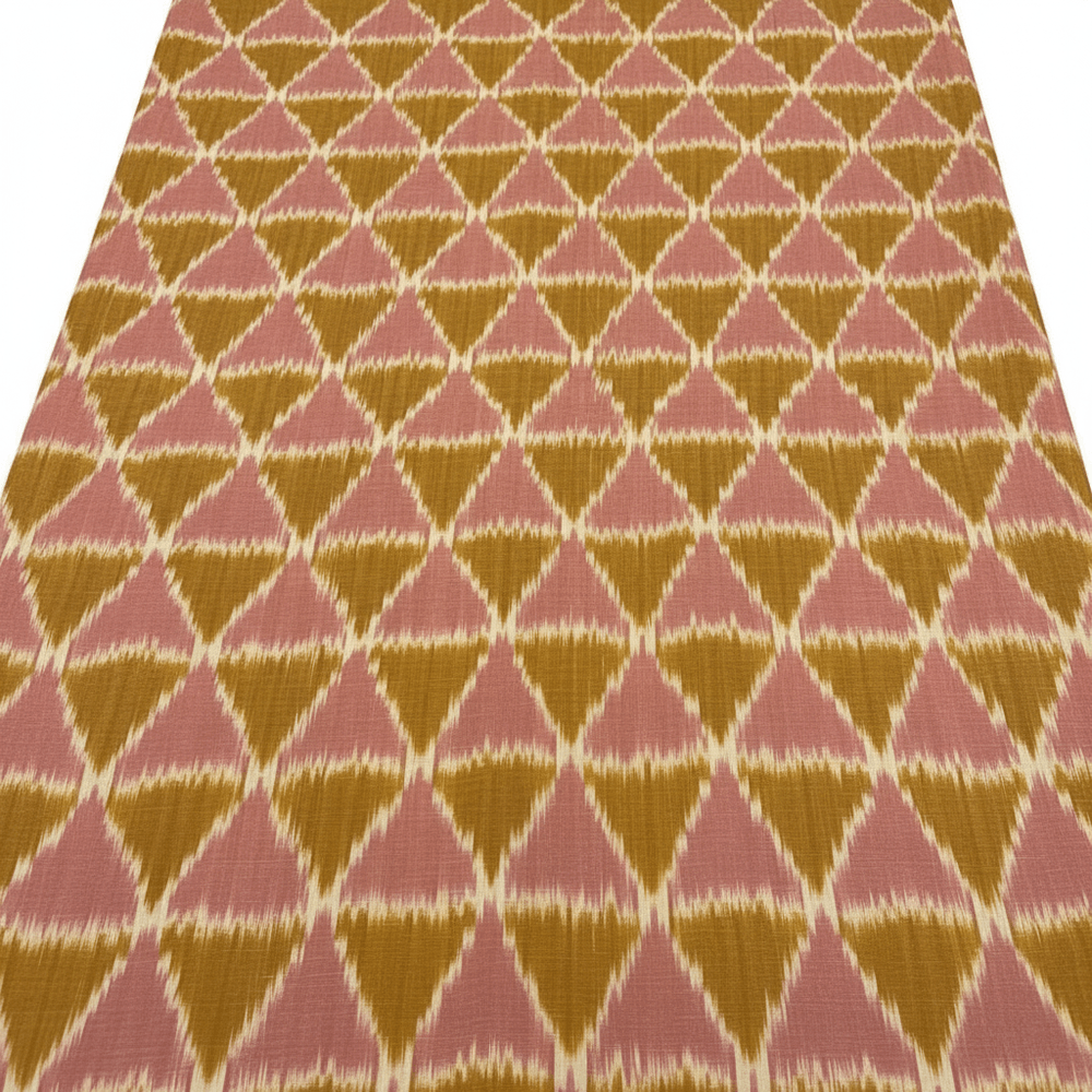 Mustard & Peach Fine Quality Handloom Cotton Ikat |