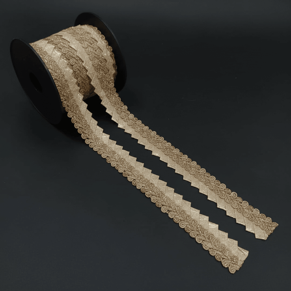 Rose Gold Zari Lace Set of 5 Meter | SKU: Z-12
