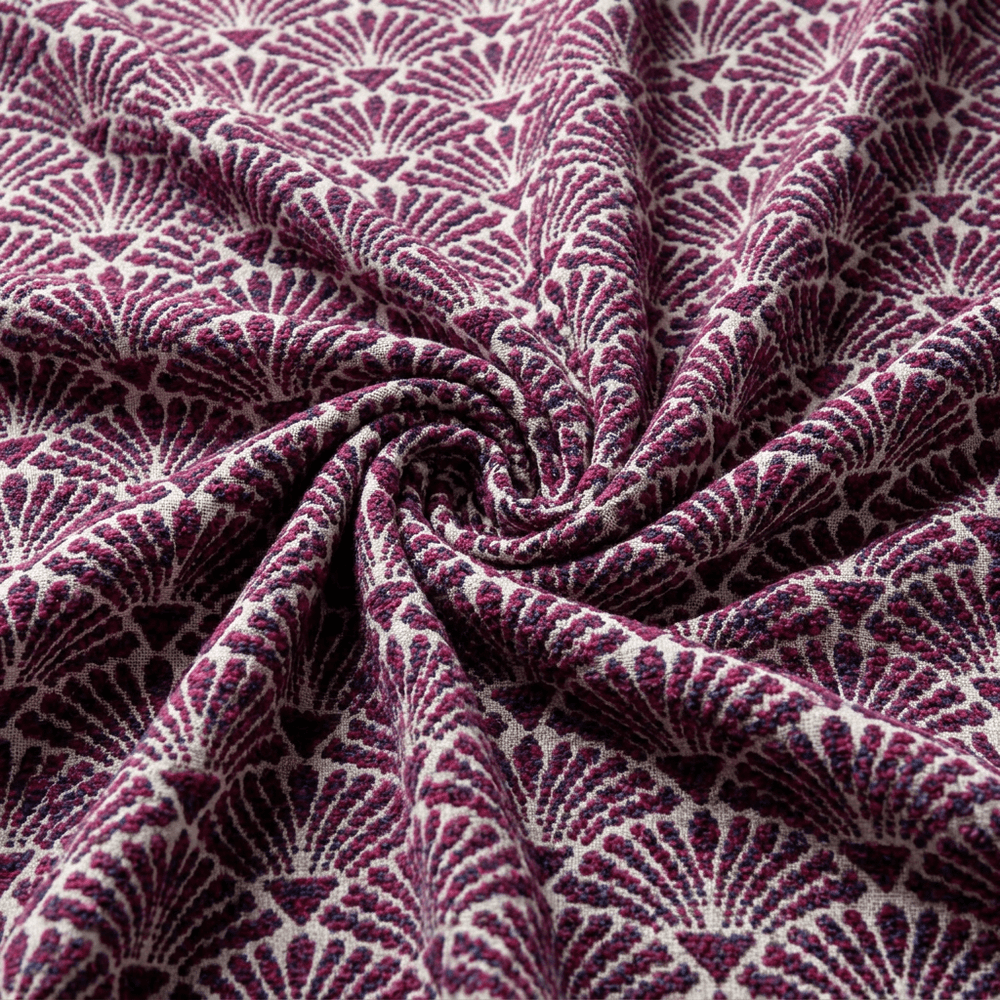 Multicolor Cotton Blend Jacquard Fabric for Upholstery