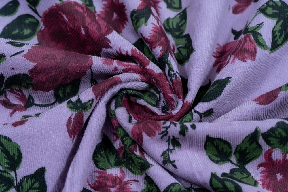 Floral Corduroy Thick Cotton Print