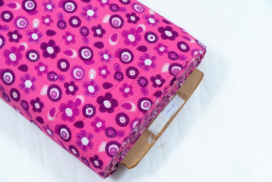 Pink Corduroy Thick Cotton Print