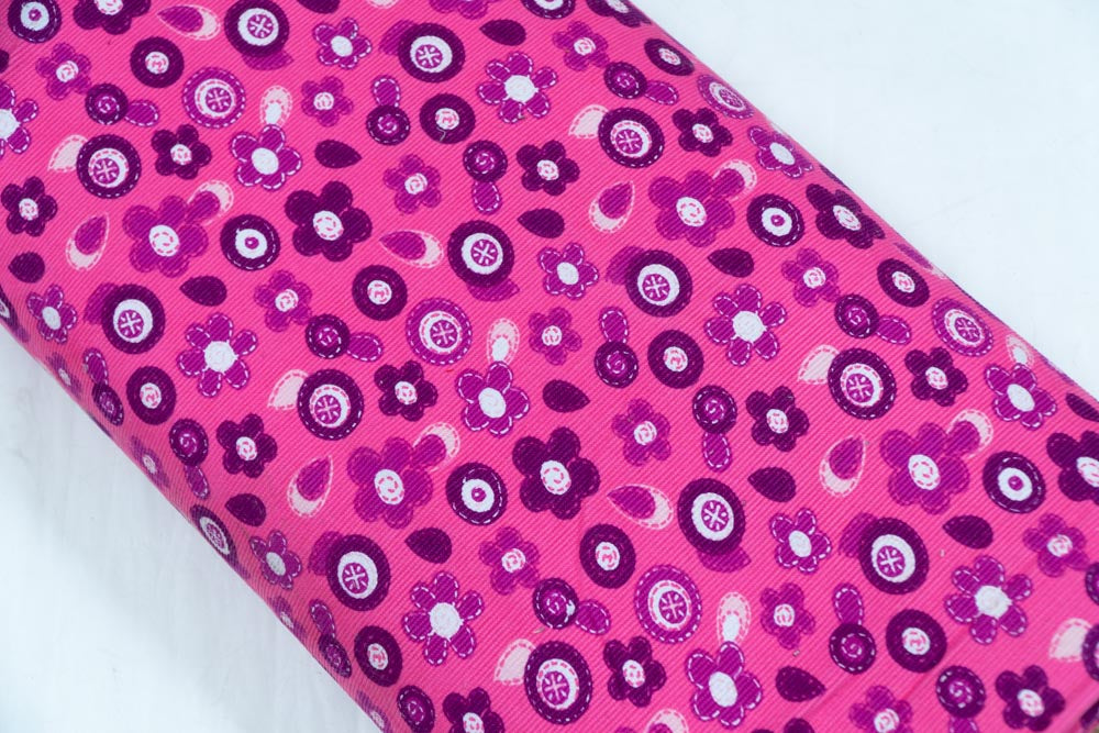 Pink Corduroy Thick Cotton Print