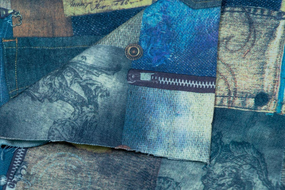 Jeans Spun Digital Print