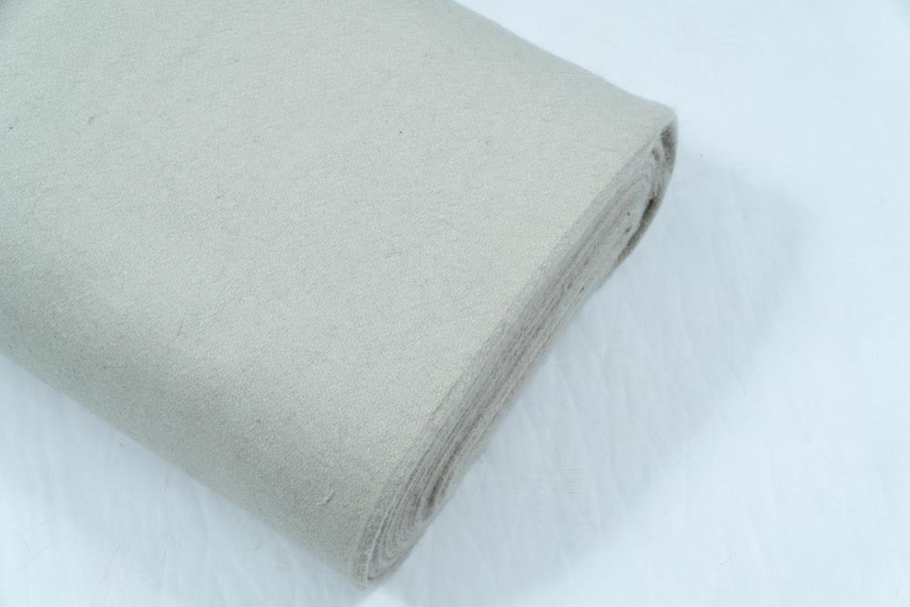 White Wool Blend Fabric