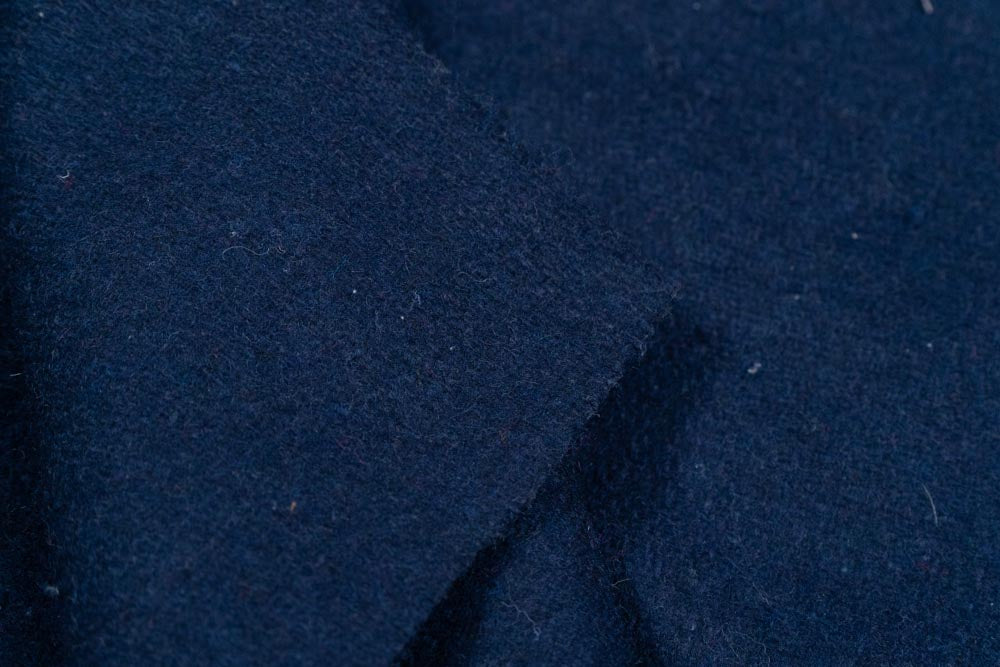 Navy Wool Blend Fabric